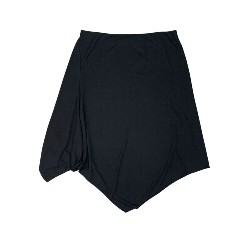 New York & Company Skirt Womens L Large Black Asymmetrical Jersey Stretch